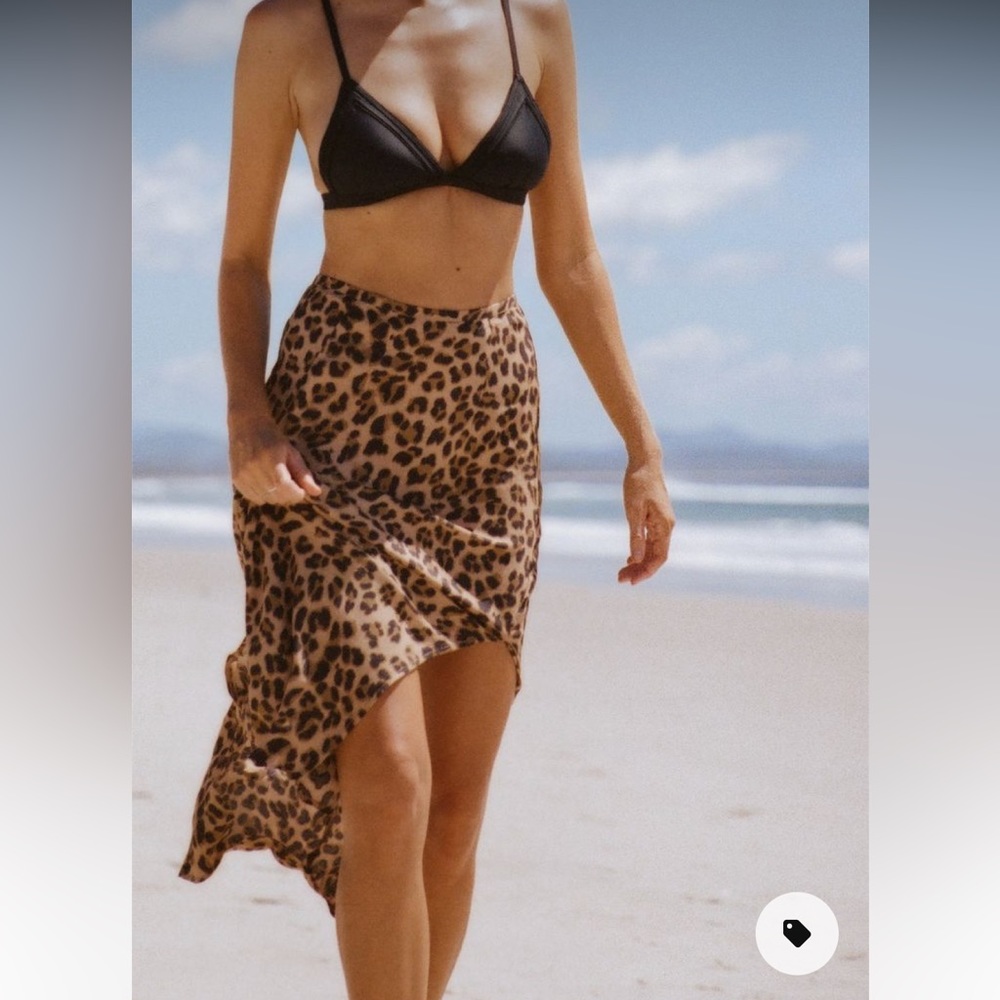 Kivari the Label Leopard Midi Skirt